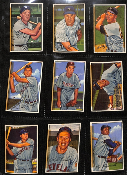 1952 Bowman Baseball Card Partial Set - Includes the First 213 of 216 Cards in a 252 Card Set w. Berra & Musial