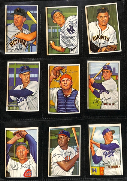 1952 Bowman Baseball Card Partial Set - Includes the First 213 of 216 Cards in a 252 Card Set w. Berra & Musial
