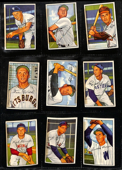 1952 Bowman Baseball Card Partial Set - Includes the First 213 of 216 Cards in a 252 Card Set w. Berra & Musial