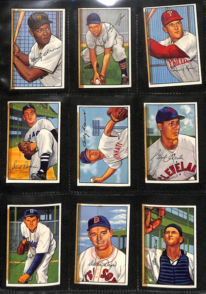 1952 Bowman Baseball Card Partial Set - Includes the First 213 of 216 Cards in a 252 Card Set w. Berra & Musial