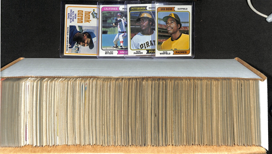 1974 Topps Baseball Card Complete Set of 660 Cards & (44) Traded Card Set  & (24) Team Checklists w. Dave Winfield Rookie Card 