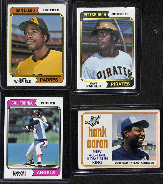 1974 Topps Baseball Card Complete Set of 660 Cards & (44) Traded Card Set  & (24) Team Checklists w. Dave Winfield Rookie Card 