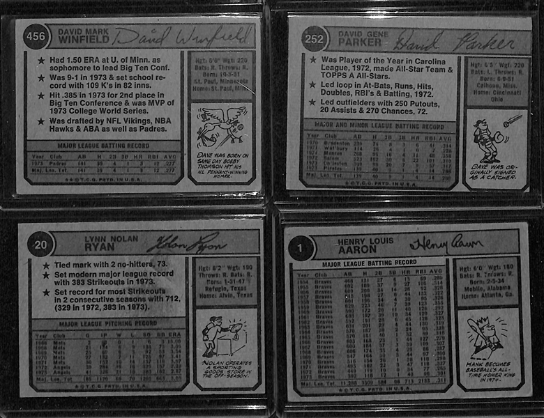 1974 Topps Baseball Card Complete Set of 660 Cards & (44) Traded Card Set  & (24) Team Checklists w. Dave Winfield Rookie Card 