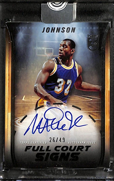 Lot of (3) 2024 Topps 3 Basketball Cards w. Hall of Famers (2) Magic Johnson & Bill Walton