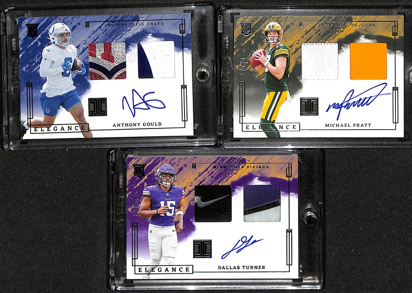 Lot of (10) 2024 Impeccable Football Rookie Cards w. Ladd McConkey, Malik Nabers, Ricky Pearsall