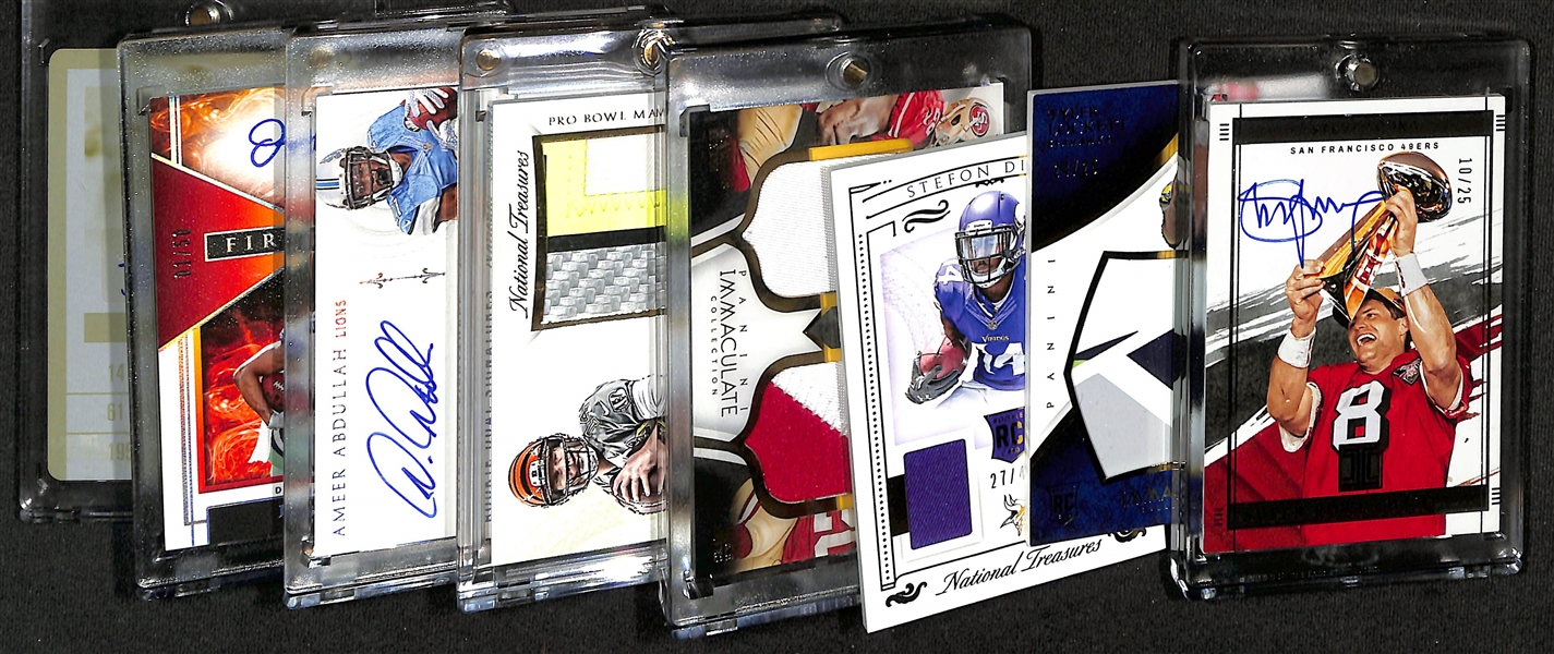 Lot of (8) Football Cards w. HOFer Steve Young Auto #/25 