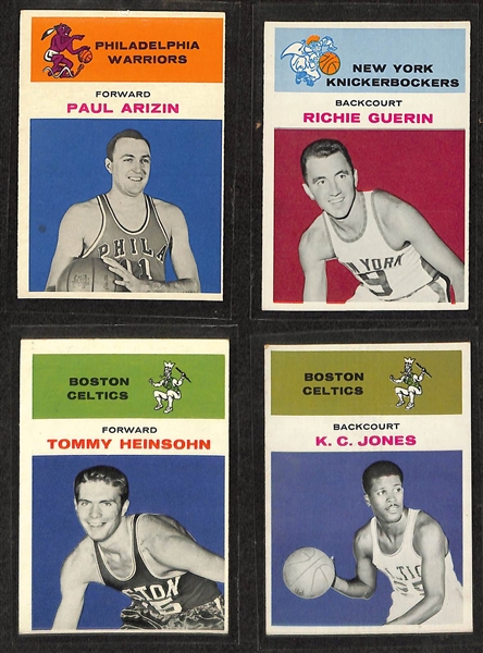 (4) 1961 Fleer Basketball Cards, (9) 1960-61 Topps Hockey Cards, & (9) 1955 Topps Baseball Cards, w. 1955 Topps Hal Newhouser