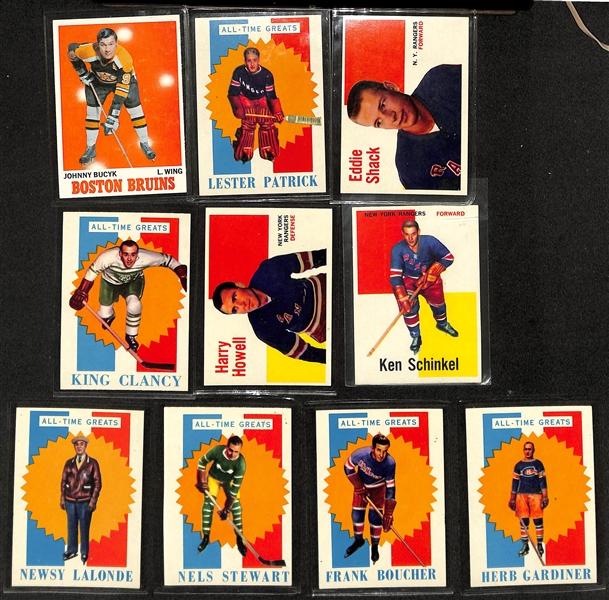 (4) 1961 Fleer Basketball Cards, (9) 1960-61 Topps Hockey Cards, & (9) 1955 Topps Baseball Cards, w. 1955 Topps Hal Newhouser
