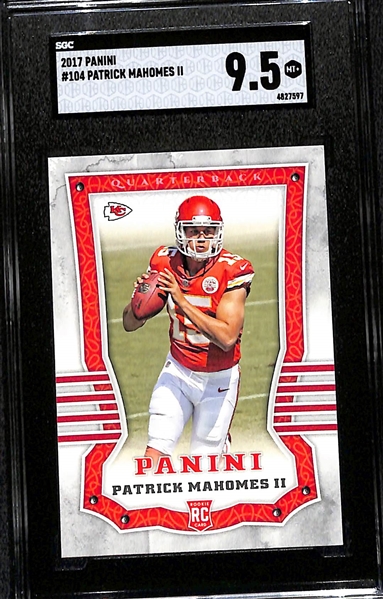 Lot of (4) 2017 SGC Graded Patrick Mahomes II Rookie Cards w. (3) SGC 9.5 & (1) SGC 9