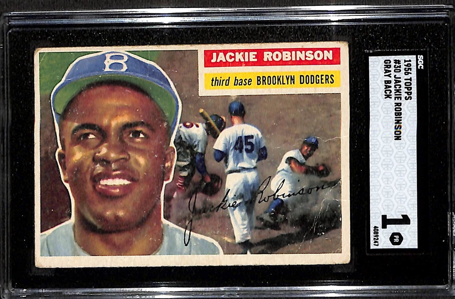 1956 Topps Jackie Robinson #30 SGC 1 (Gray Back)