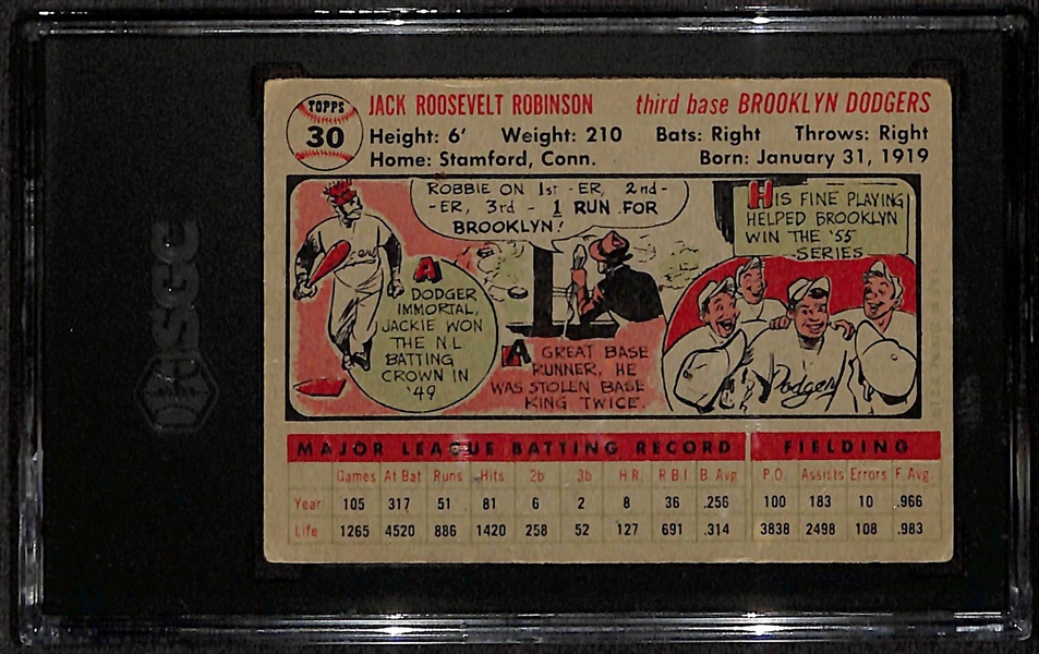 1956 Topps Jackie Robinson #30 SGC 1 (Gray Back)