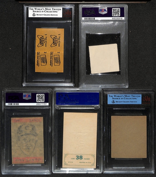 Lot of (4) Topps Inserts w. 1963 Topps Stick-On Insert Roberto Clemente BVG 6.5