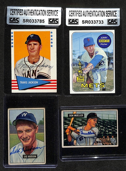 Lot of (11) 1951-2018 Autographed Football Cards w. 1985 Topps Charlie Joiner +(JSA Auction Letter)
