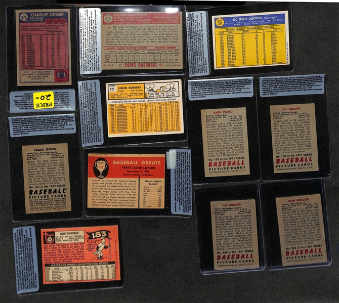 Lot of (11) 1951-2018 Autographed Football Cards w. 1985 Topps Charlie Joiner +(JSA Auction Letter)
