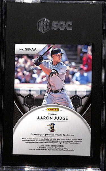 2019 Panini Prizm Gameball Graphs Aaron Judge Auto SGC 8 / 10 Auto