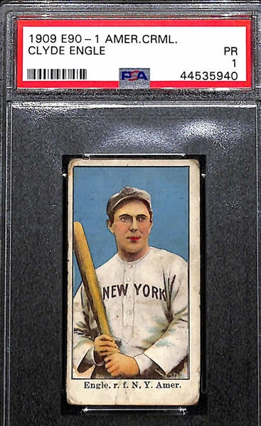 (4) 1908-1910 American/Philadelphia Caramel Cards - Vic Willis (HOF, E95, SGC Auth.), Harry Lord (E91, BVG 2.5), Clyde Engle (E90-1, PSA 1), Larry Doyle (E95, SGC 2)