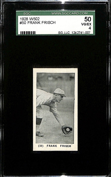 1928 W502 Frank Frankie Frisch Graded SGC 4