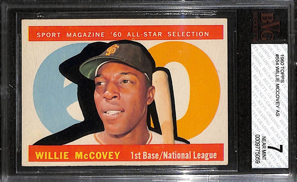 1960 Topps Willie McCovey Rookie All-Star #554 - BVG 7