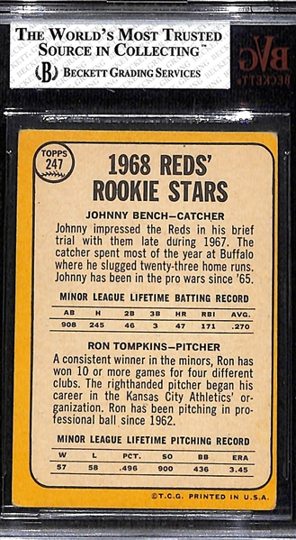 1968 Topps Johnny Bench Rookie #247 BVG 3.5 