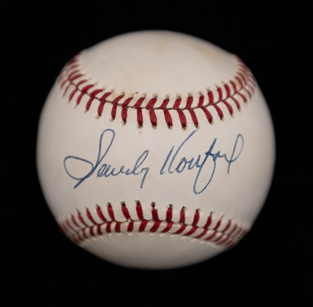 Sandy Koufax (HOF) Signed Rawling Official National League Baseball (JSA Auction Letter)