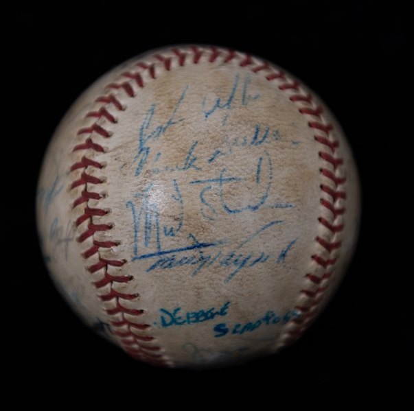 Detroit Tigers Team Signed Rawlings Official American League Baseball w. Al Kaline (HOF) & Mickey Lolich (JSA Auction Letter)