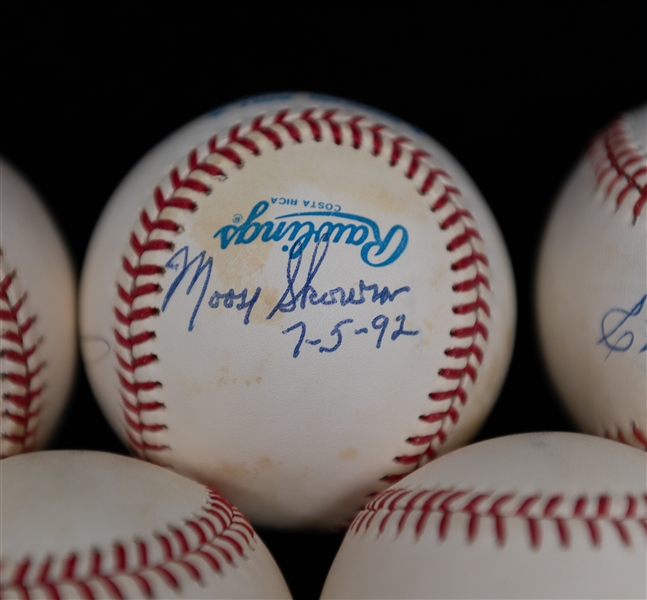 Lot of (5) Signed Rawlings Official Baseballs w. Charles Gehringer (HOF) & Ray Dandridge (HOF) (JSA Auction Letter)