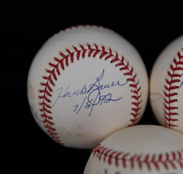 Lot of (5) Signed Rawlings Official Baseballs w. Charles Gehringer (HOF) & Ray Dandridge (HOF) (JSA Auction Letter)
