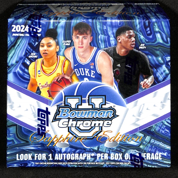 Sealed 2024/25 Bowman Chrome U Sapphire Edition (Cooper Flagg, JuJu Watkins Potential