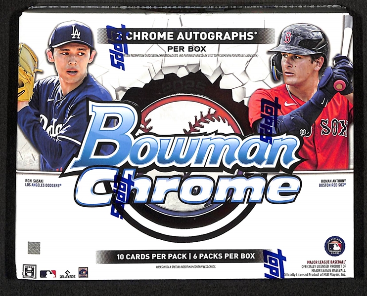 2025 Bowman Chrome Baseball Factory Sealed Hobby Box