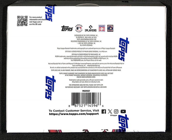 2025 Bowman Chrome Baseball Factory Sealed Hobby Box