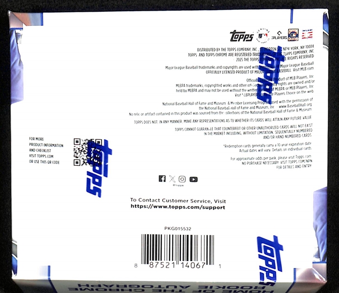 Factory Sealed 2025 Topps Chrome Baseball Jumbo Box