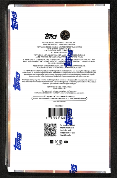 Factory Sealed 2023/24 Topps Chrome Basketball Hobby Box (2 autographs)