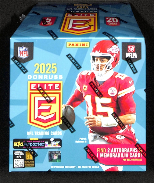 Factory Sealed 2025 Donruss Elite Football Hobby Box  (2 Autos)