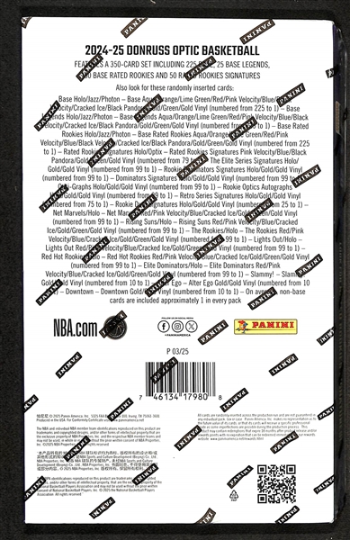 2024/25 Panini Donruss Optic Basketball Factory Sealed Hobby Box w. 1 Autograph