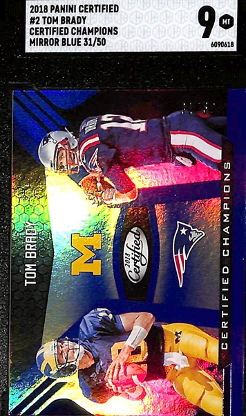 Lot of (4) Graded & #ed Quarterback Cards w. 2020 Panini Certified Justin Herbert Rookie (#/199) SGC 10