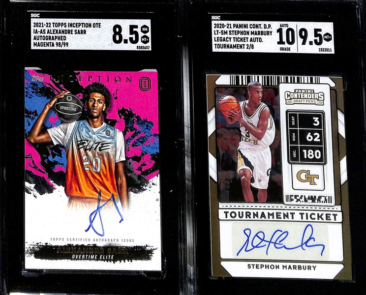 Lot of (4) SGC Graded Basketball Rookie Cards w. 2015/16 Prizm Nikola Jokic SGC 9.5