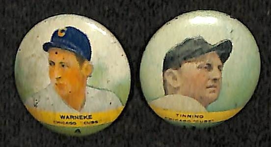 Lot of (6) 1910-12 Sweet Caporal P2 Pins & (2) 1932 Orbit Gum Pins w. 1912 Sweet Caporal Fred Clarke Large Letters BVG 4.5