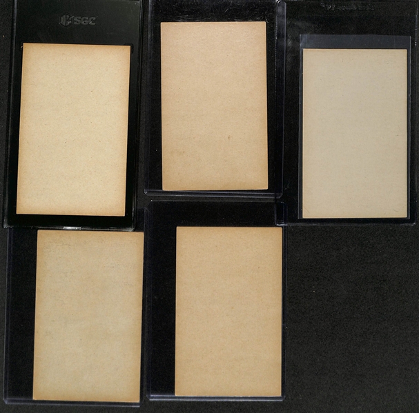 Lot of (5) 1939-53 Baseball Exhibit Cards w. Ted Williams SGC Auth