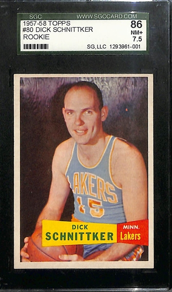 Lot of (13) 1948-1978 Mixed Sports Cards w. 1957-58 Topps Dick Schnittker Rookie