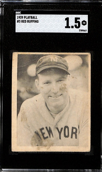 1939 Play Ball Lot - Hank Greenberg #56 (SGC 1) & Red Ruffing #3 (SGC 1.5)