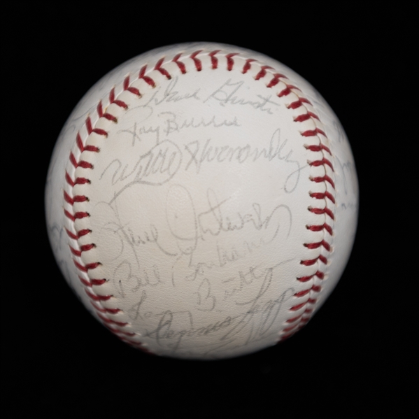 1977 Chicago Cubs Signed Team Baseball w. Bruce Sutter, Mani Trillo, Willie Hernandez, +(JSA Auction Letter)