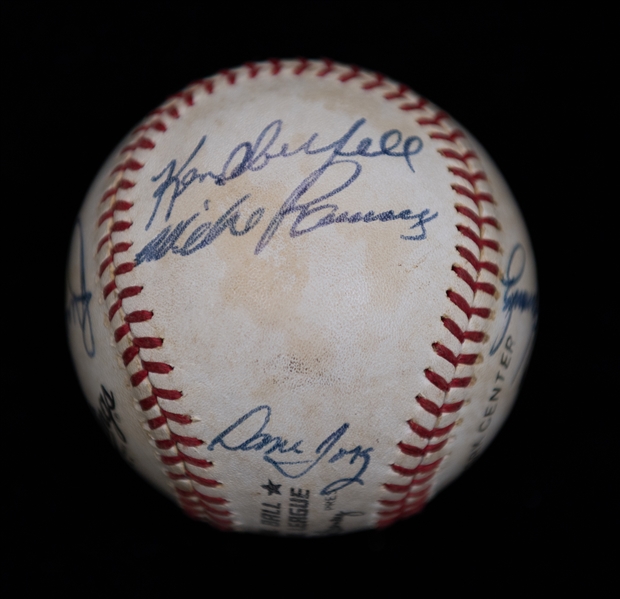 1981 St. Louis Cardinals Baseball w. 7 Signatures inc. Bruce Sutter & Ozzie Smith (JSA Auction Letter)