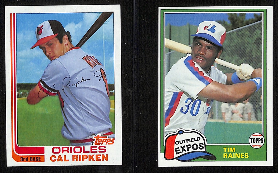 1981, 1982, & 1983 Topps Traded Series Sets w. Cal Ripken Jr., Tim Raines, Fernando Valenzuela, & Darryl Strawberry Rookie Cards!