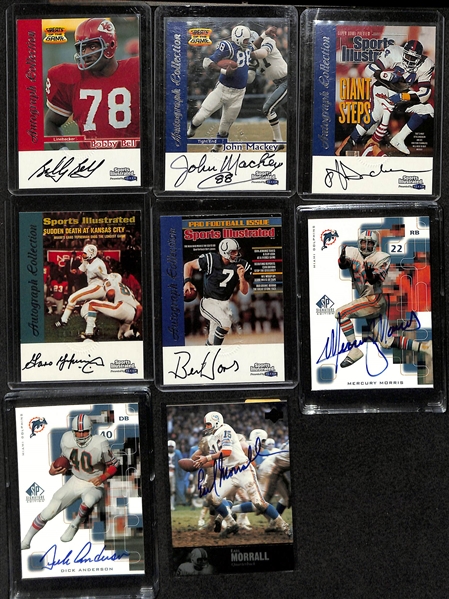 Lot of (16) Autographed Football Legends w. Ted Hendricks, Carl Eller, & Billy Kilmer