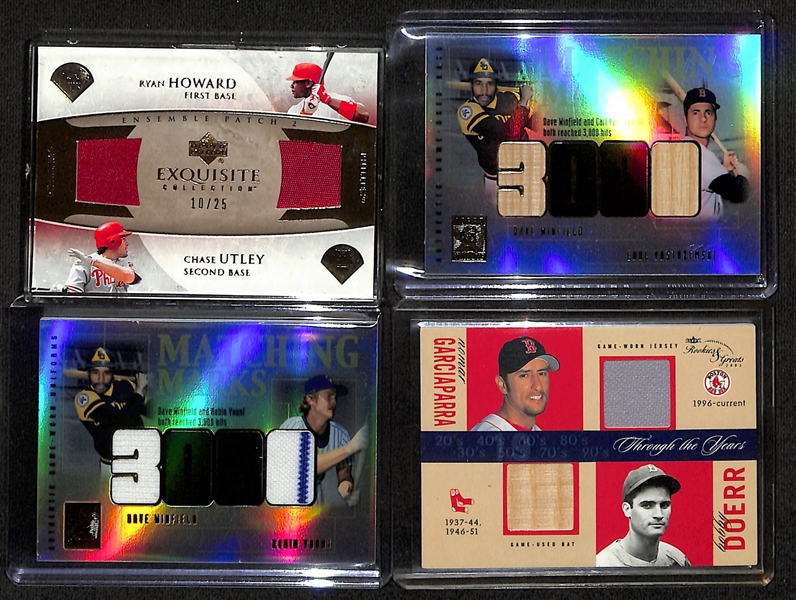 Lot of (7) Baseball Cards w. Game-Used Relics inc. Ken Griffy Jr & Sammy Sosa