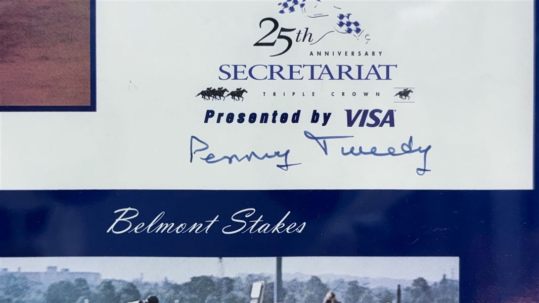 Lot of (2) Triple Crown Winner, Secretariat Prints - (1) Signed (+JSA Auction Letter)