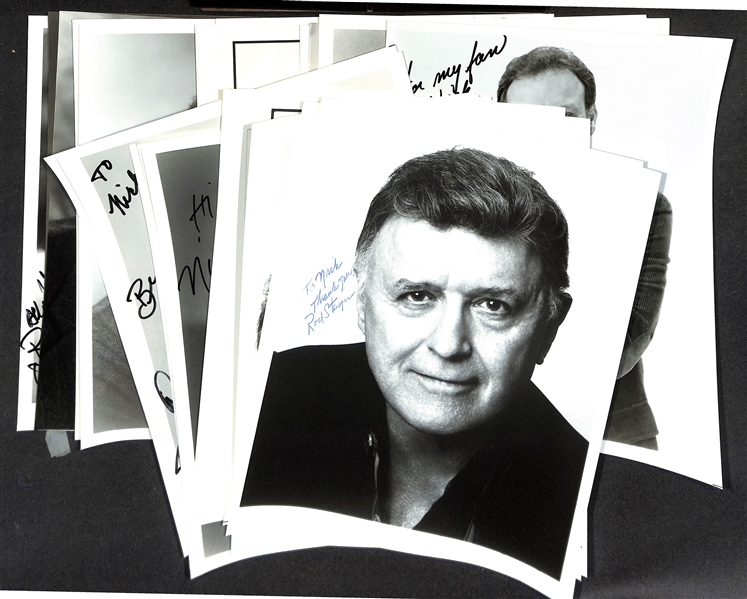 Lot of (35+) Signed Male Entertainer Prints (many Personalized) w. Rod Steiger & Graham Greene (JSA Auction Letter)