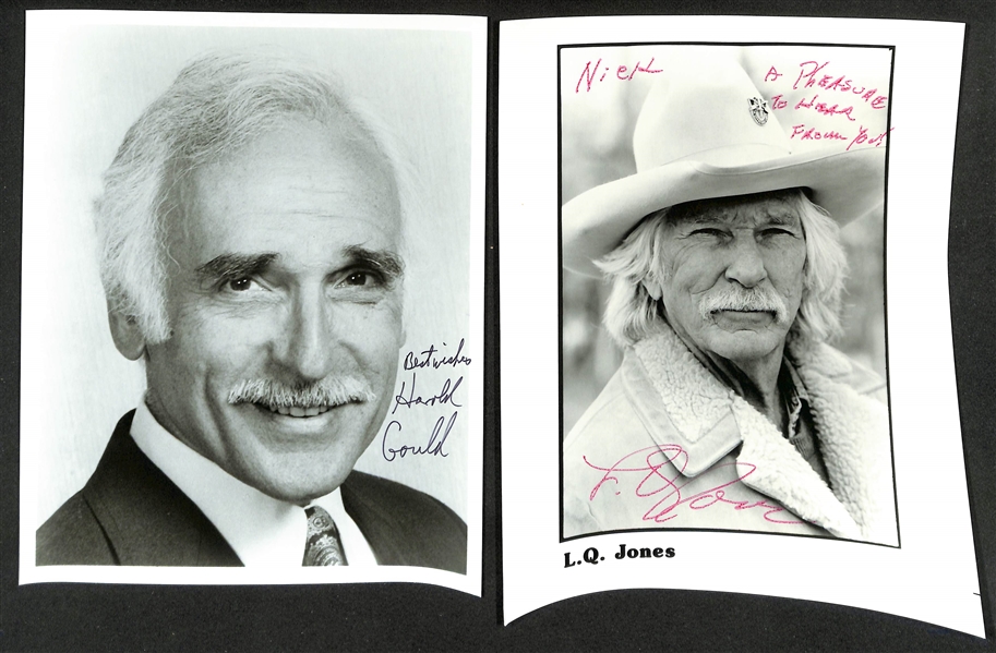 Lot of (35+) Signed Male Entertainer Prints (many Personalized) w. Rod Steiger & Graham Greene (JSA Auction Letter)