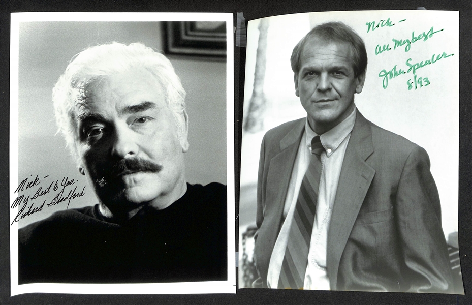 Lot of (20) Signed Male Entertainer Prints (many personalized) w. Bill Bixby & Fred Ward (JSA Auction Letter)
