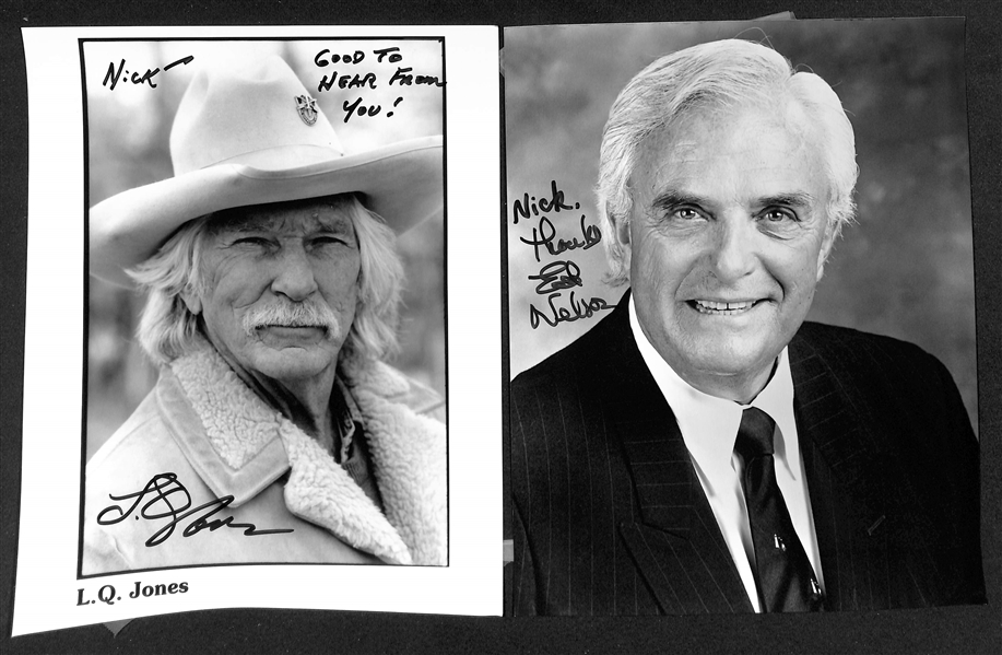 Lot of (35+) Signed Male Entertainer Prints (many personalized) w. John Schneider & Buddy Ebson (JSA Auction Lettter)
